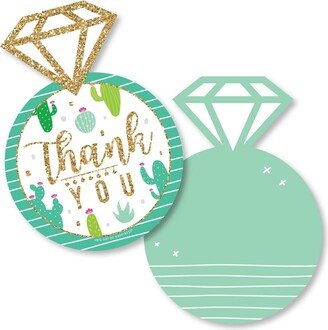 Big Dot Of Happiness Final Fiesta - Last Fiesta Bachelorette Party Shaped Thank You Note Cards 12 Ct