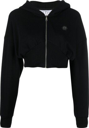 Gothic Plein cropped hoodie