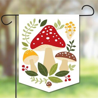 Big Dot Of Happiness Wild Mushrooms - Outdoor Decor - Double-Sided Toadstool Garden Flag 12 x 15.25