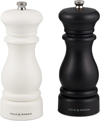 Southwold Classic Salt & Pepper Mill Gift Set, Black/White - Black/ White