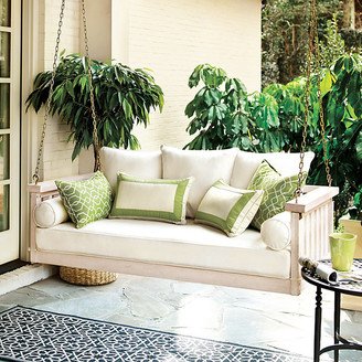 Sunday Porch Swing with Cushions Graywash