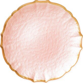 Baroque Glass Pink Service Plate/Charger