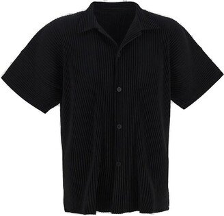 Pleated Short-Sleeved Shirt-AA