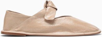 Llasada cream leather ballerina