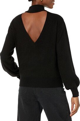 Women's Jaclyn Cutout Back Turtleneck Pullover