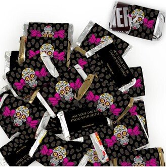 Just Candy 123 Pcs Day of the Dead Candy Party Favors Hershey's Miniatures Chocolate - Sugar Skulls