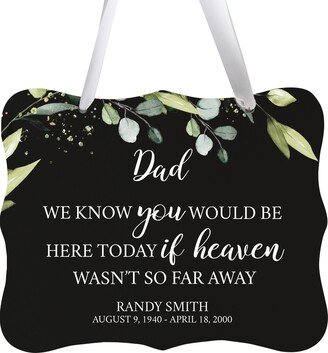 Personalized Memorial Gift | Loss Of Loved One Hanging House Sign Favors Celebration Life For Funeral-AA