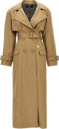 Double Breasted Gabardine Trench Coat