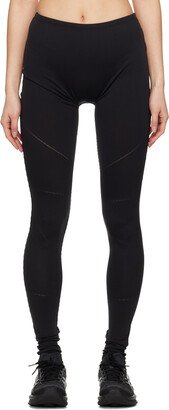 Black Raw Edge Leggings