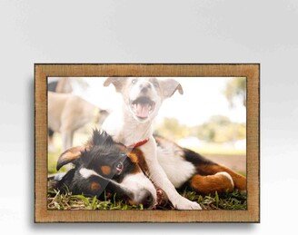 CustomPictureFrames.com 30x8 Frame Gold Real Wood Picture Frame Width 1.25 inches | Interior