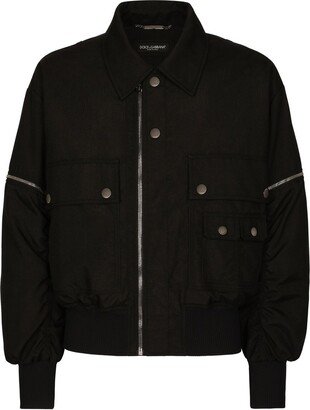 Patch-Pocket Bomber Jacket