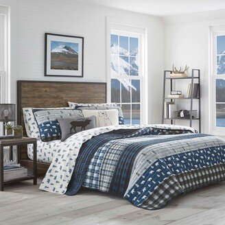 Blue Creek Plaid Quilt Sham Set