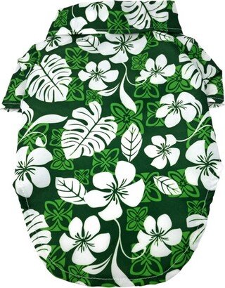 Doggie Design Hawaiian Camp Shirt - Tropical Green(Large)