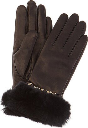 Cashmere-Lined Leather Gloves-AG