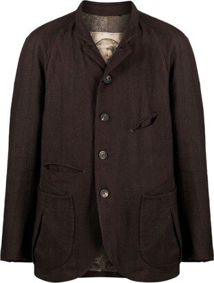 Raglan-Sleeve Single-Breasted Blazer