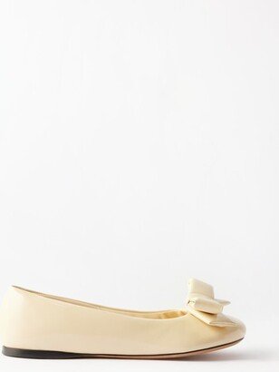 Bow Padded-leather Ballet Flats