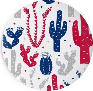 Salad Plates: Arizona Backyard Red, White And Blue Salad Plate, Multicolor