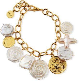 Coin Shell Charm Anklet