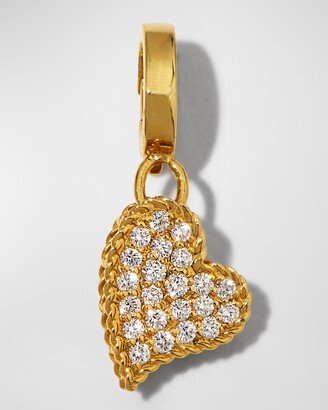 18k Gold & Diamond Heart Charm