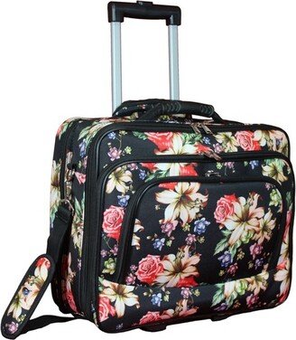 Rolling 17-inch Laptop Case - Rose Lily