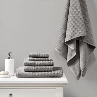 Gracie Mills 100% Cotton Luxurious Towel Set, Premium Texture Waffle Weave Highly Absorbent, Quick Dry, Hotel & Spa Quality Wash Clothes for Bathroom, Assorted Siz