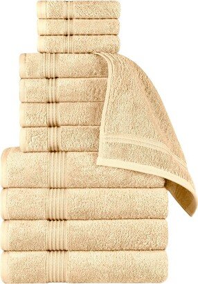 Egyptian Cotton 12Pc Highly Absorbent Solid Ultra Soft Towel Set-AG