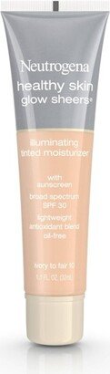 Healthy Skin Glow Sheers Tinted Moisturizer with Antioxidant Vitamins A, C, E & Broad Spectrum SPF 30 Sunscreen - 10 Ivory - 1.1oz