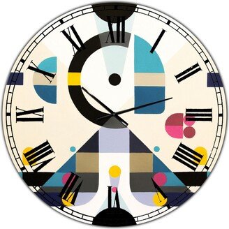 Designart Open Minded Large Mid-Century Wall Clock - 36 x 36