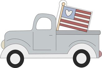 Truck With Flag Cookie Cutter