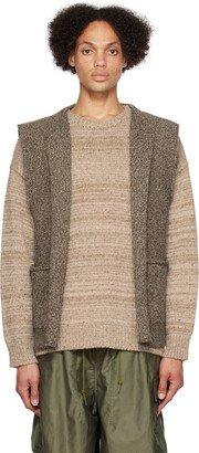 Satta Brown Rolled Edge Cardigan