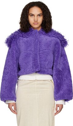 Purple Le Papier 'La Veste Piloni' Shearling Jacket