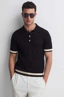 Ché Knitted Half-Button Polo Shirt-AA