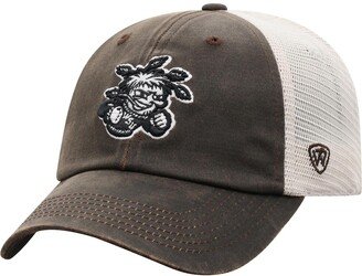 Men's Brown Wichita State Shockers Scat Mesh Trucker Snapback Hat