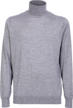 Grey Silk And Cashmere Sweater