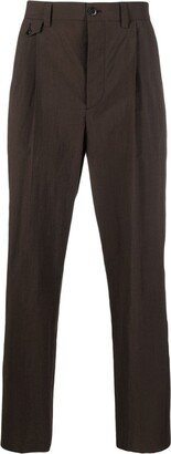 Straight-Leg Cotton Trousers-BO