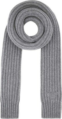 Logo-Detailed Knitted Scarf-AA