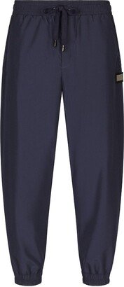 Logo-Plaque Drawstring Track Pants-AB