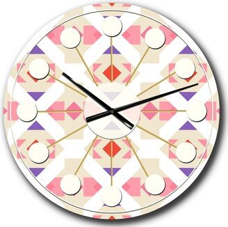 Designart 'Triangular Retro Design VII' Mid-Century wall clock