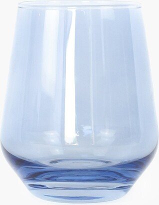 Estelle Colored Glass Cobalt Stemless Wine Glasses (Set of 6)