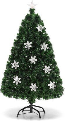 4'Pre-Lit Fiber Optic Christmas Tree Multicolor Lights