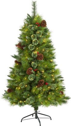 5ft. Montana Mixed Pine Artificial Christmas Tree with Pine Cones