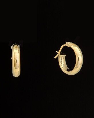 14K Polished Hoops-AB