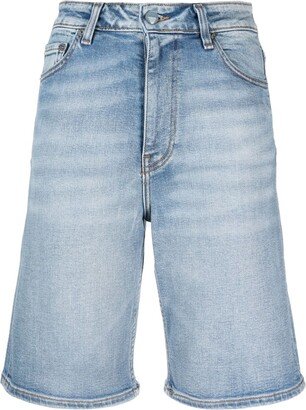 High-Rise Denim Shorts-AI