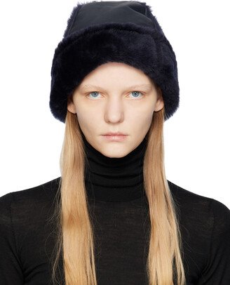 Cawley Navy Shearling Hat