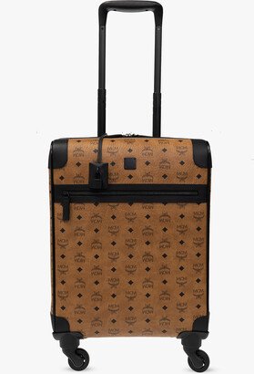 Suitcase With Wheels Unisex - Brown