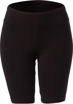 Women's 9'' Bike Short with Wide Waistband (Deep Black) Women's Skirt