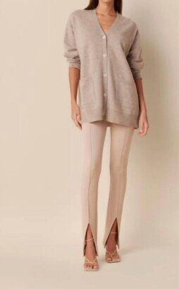 Jillian Cashmere Button Front Cardigan In Geology