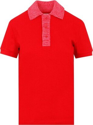 Short-Sleeved Buttoned Polo Shirt