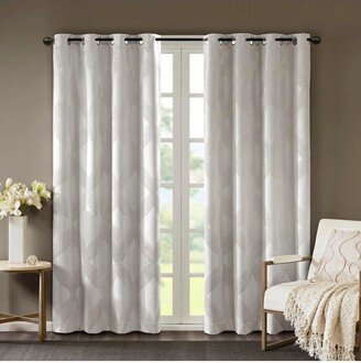 Gracie Mills 1-pc Bentley Ogee Knitted Jacquard Total Blackout Curtain Panel - 50x84