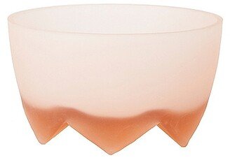 Alyson Large Cast Glass Footed Bowl in Blush